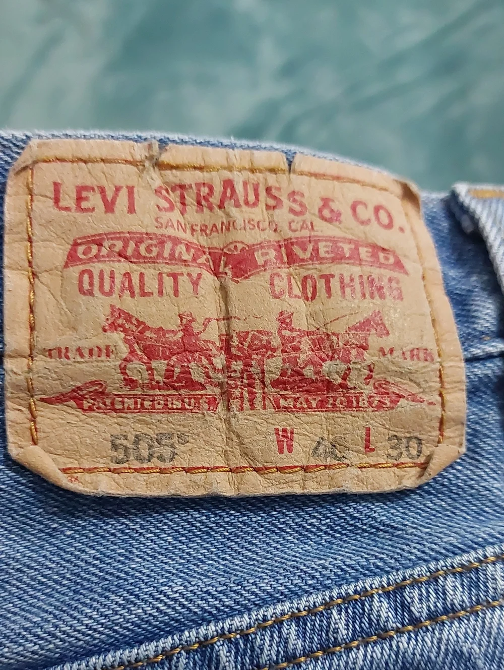 Vintage 1980's Levis 505 Jeans Mens W40 L30 Straight Leg Denim